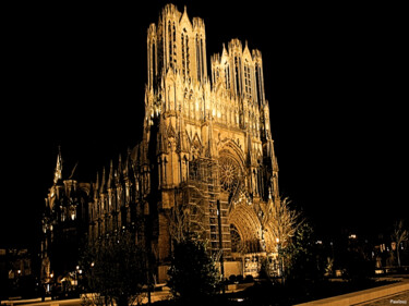 Reims, cathédrale en nocturne